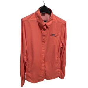 Viodi Outdoors Womens XL Fishing Shirt Coral Pink Long Sleeve Vented Ripstop